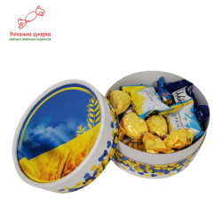 "Українське поле" Картонний  бокс з солодощами №148/1, 0,37 кг, (15,5х8,5х15,5 см)
