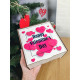Подарунковий бокс з цукерками №301 "Happy Valentine`s Day", (15х15х8 см)