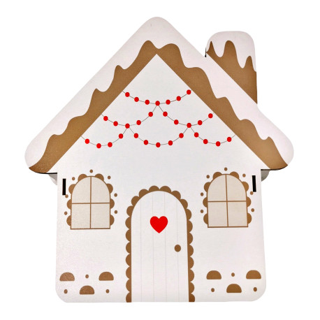 Подарунок №33/2 “Різдвяний будиночок” 880г (27х25х9см, у дерев'яній коробці)