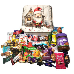 Подарунок №36/1 “Казковий Санта” 1,11 кг (21х21х9 см, у дерев'яній коробці)