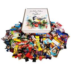 Подарунок №39/3 “З Новим Роком та Різдвом” 2кг (25х25х10см, у дерев'яній коробці)