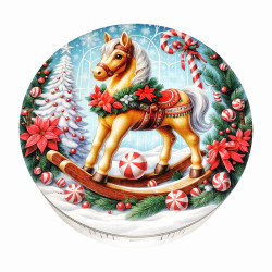 Подарунок №42/1 “Коник зі снігової казки ” 245г (15х15х5см, у дерев'яній коробці)