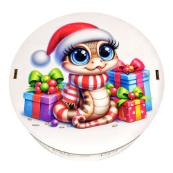 Подарунок №42/9 “Змійка приносить свято ” 245г (15х15х5см, у дерев'яній коробці)