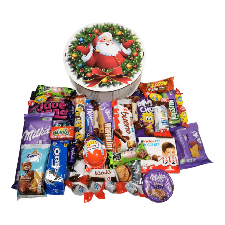 Подарунок №43/3 Milkа & Kinder “Подарунок для чемпіона" 845г (21х21х9 см, у дерев'яній коробці)