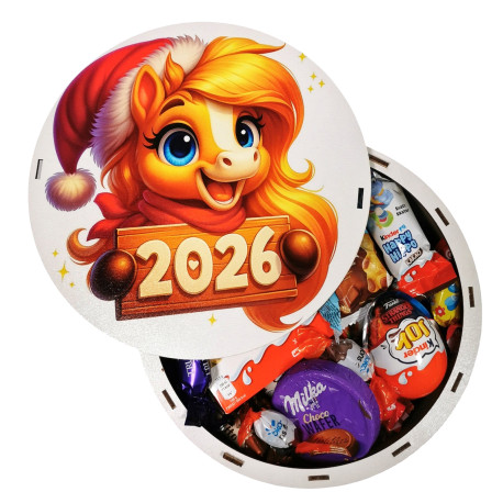 Подарунок №43/16 Milkа & Kinder “Подарунок для чемпіона" 845г (21х21х9 см, у дерев'яній коробці)