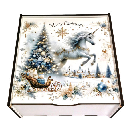 Подарунок №46/2 Kinder “Ласунчик” 450г (15х15х7 см, у дерев'яній коробці)