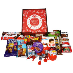 Подарунок №46/5 Kinder “Ласунчик” 450г (15х15х7 см, у дерев'яній коробці)