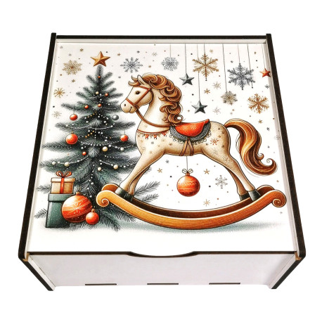 Подарунок №46/8 Kinder “Ласунчик” 450г (15х15х7 см, у дерев'яній коробці)