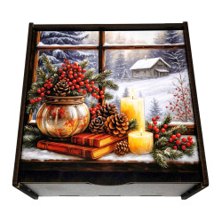 Подарунок №39/4 “Святий вечір” 2кг (25х25х10см, у дерев'яній коробці)