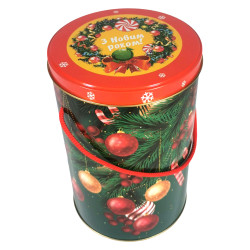 Подарунок №8 Металевий тубус "З новим Роком", 805г