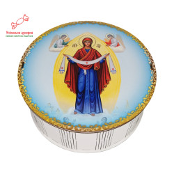 "Ікона Божої Матері" Дерев'яний бокс з солодощами №101/05, 1 кг (21х21х9 см)