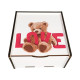 "LOVE" Дерев'яний бокс з солодощами №103/06, 530 г, (15х15х8 см)
