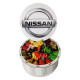 "Запаска справжнього автомобіліста Nissan" Дерев'яний бокс з солодощами №321, 1 кг, (21х21х9см)