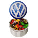 "Запаска справжнього автомобіліста VOLKSWAGEN" Дерев'яний бокс з солодощами №101/74, 1 кг, (21х21х9см)
