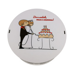 "Де є любов, там є життя" Дерев'яний бокс з солодощами№101/06, 1 кг (21х21х9 см)