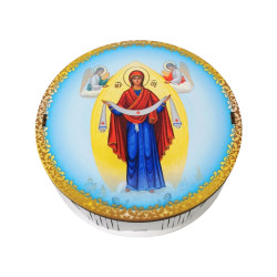 "ВІд щирого серця" Дерев'яний бокс з солодощами №268, 235 г цукерок (15х15х5 см)