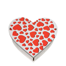 "Мільйон сердечок" Дерев'яний бокс з солодощами №225, 270г (16х14х6 см)