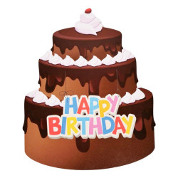 "Торт Happy Birthday" Дерев’яний бокс з солодощами №104/2, 1,7 кг, (28х24х10 см)